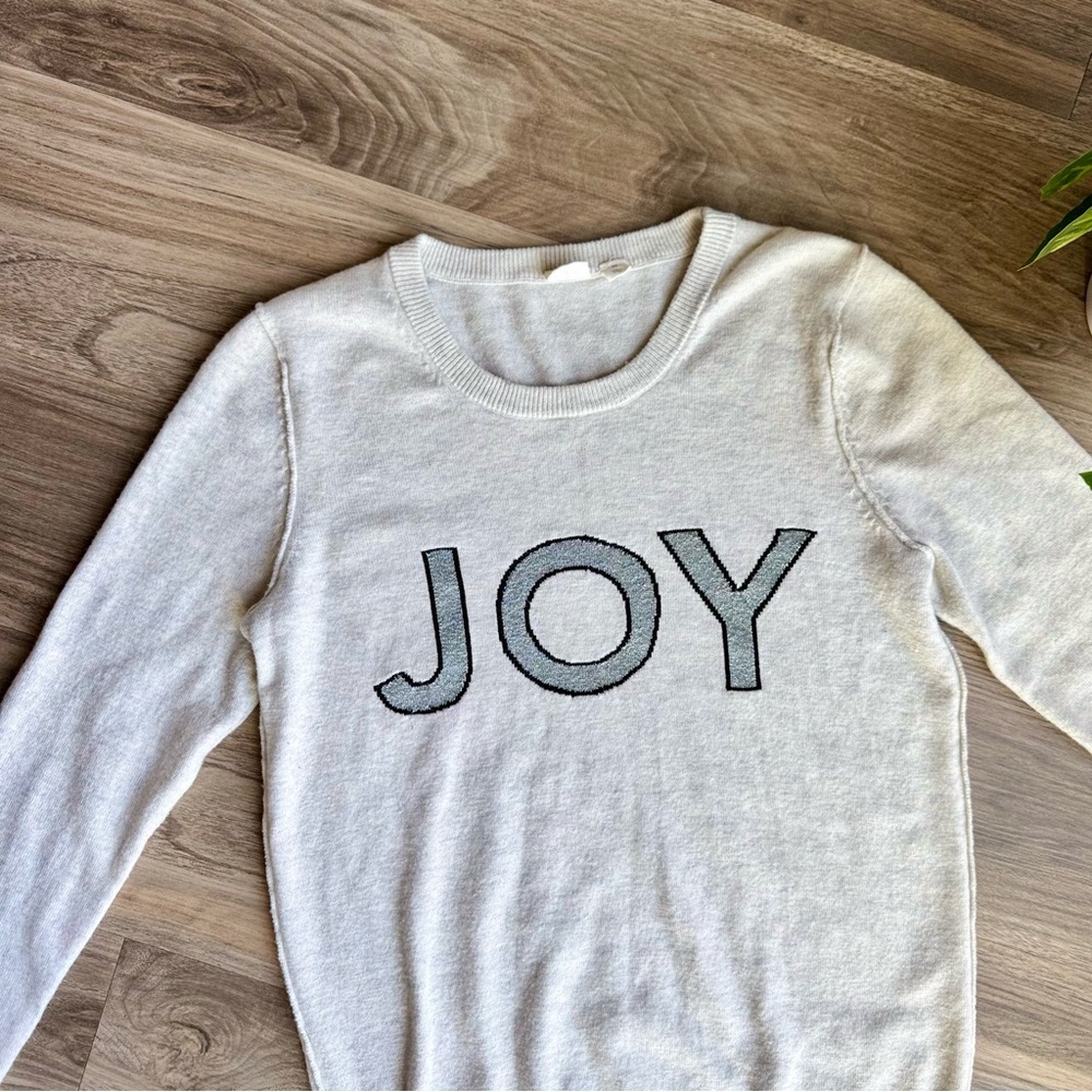 GAP Merino Extra Fine Wool Light Gray “JOY” Sweater Pullover Crewneck Size XS - Picture 4 of 8